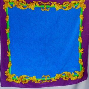 Jean Patou paisley silk scarf 34x34"